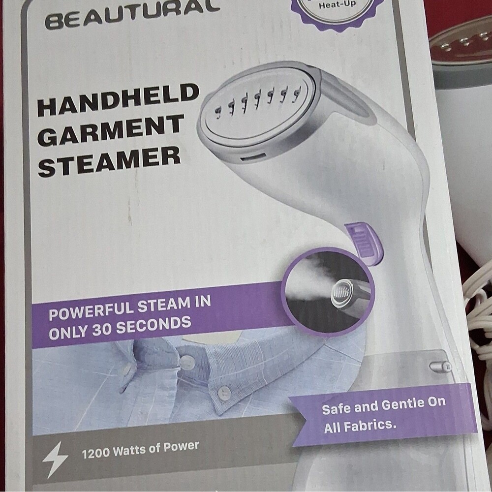 Beautural Handheld Garment Steamer 1200W Auto Shut-Off, Clothes, w/ Attachments